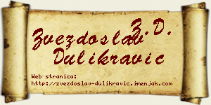 Zvezdoslav Dulikravić vizit kartica